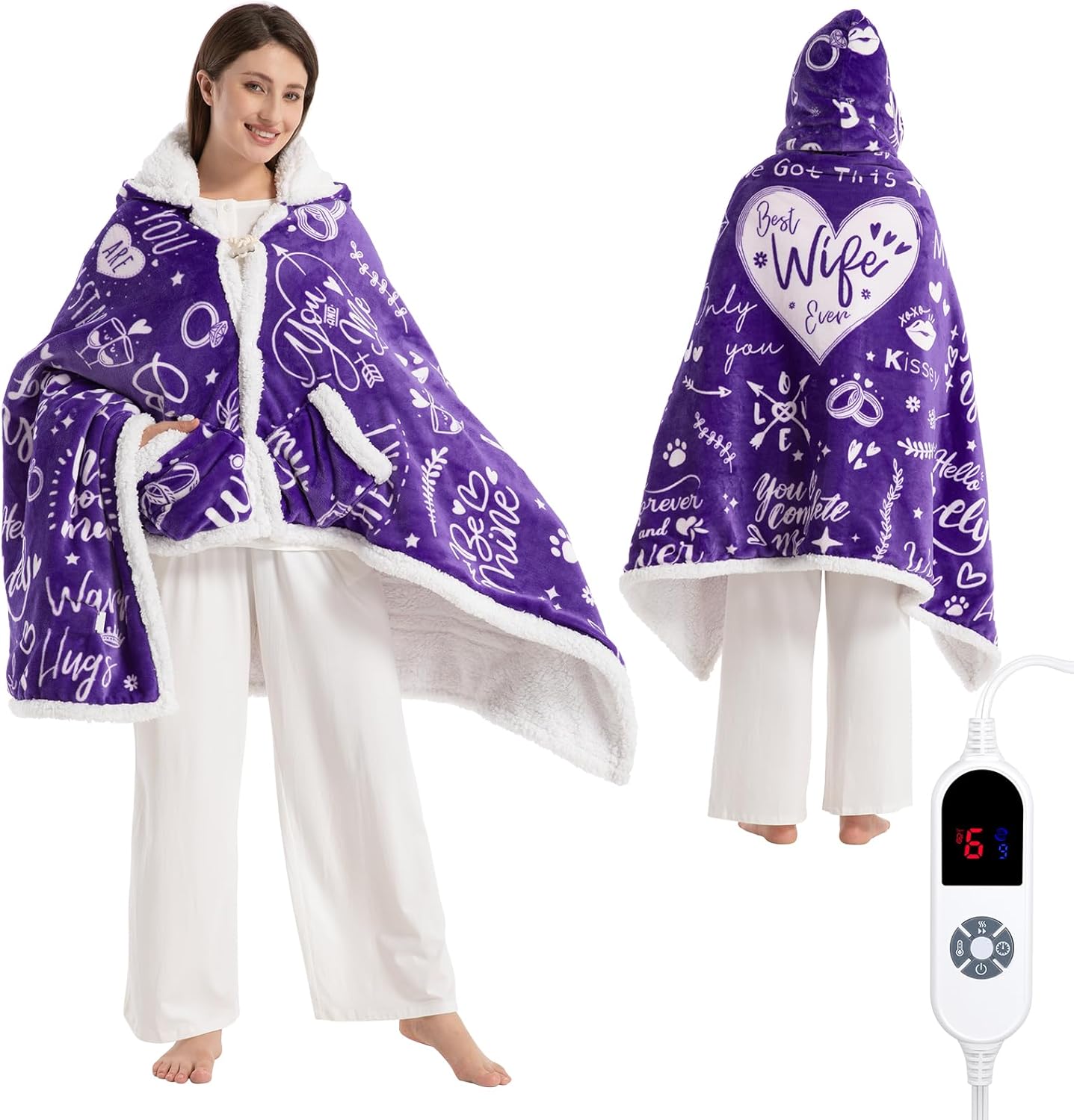 SnugSpark | The "Affection" Series: Wearable Sherpa Heated Poncho