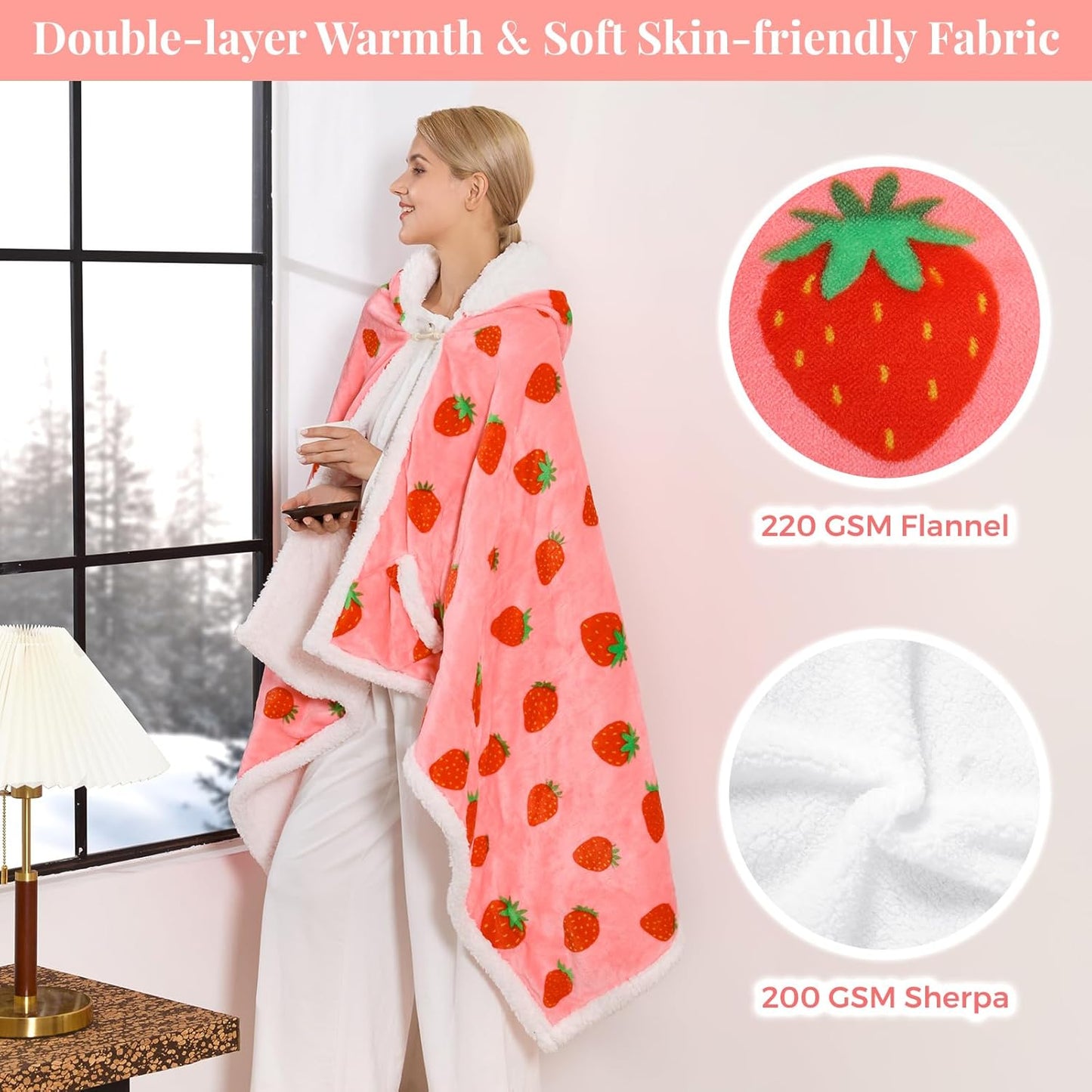 SnugSpark | The "Affection" Series: Wearable Sherpa Heated Poncho