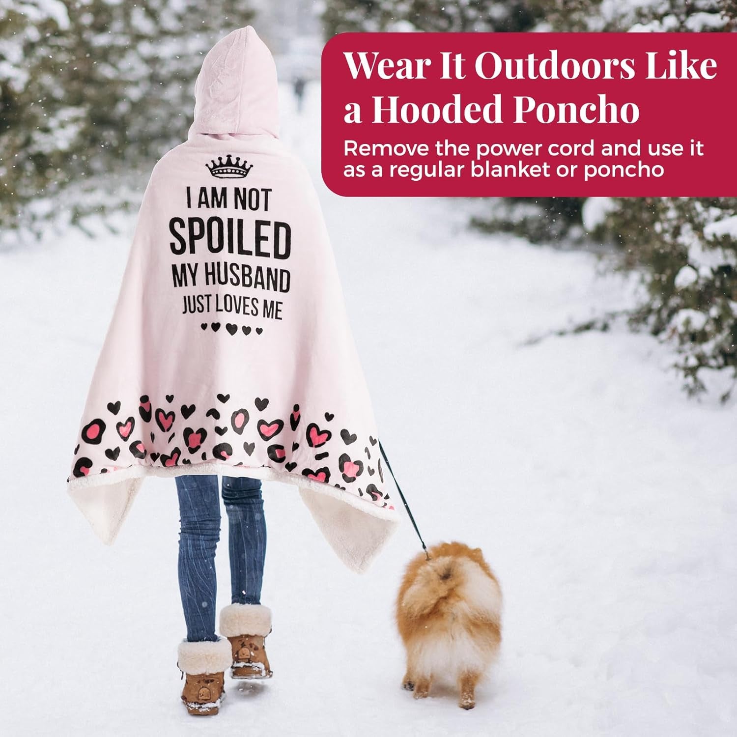 SnugSpark | The "Affection" Series: Wearable Sherpa Heated Poncho